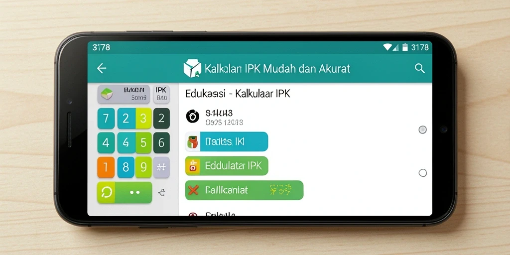 Antarmuka aplikasi Kalkulator IPK yang sederhana dan fungsional.