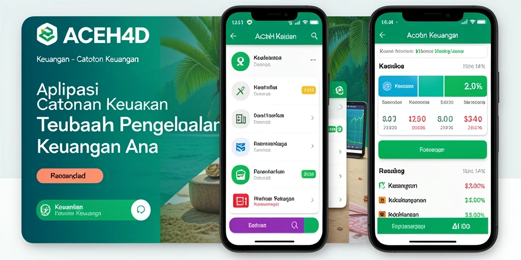 Antarmuka ACEH4D yang intuitif dan menarik untuk Catatan Keuangan.