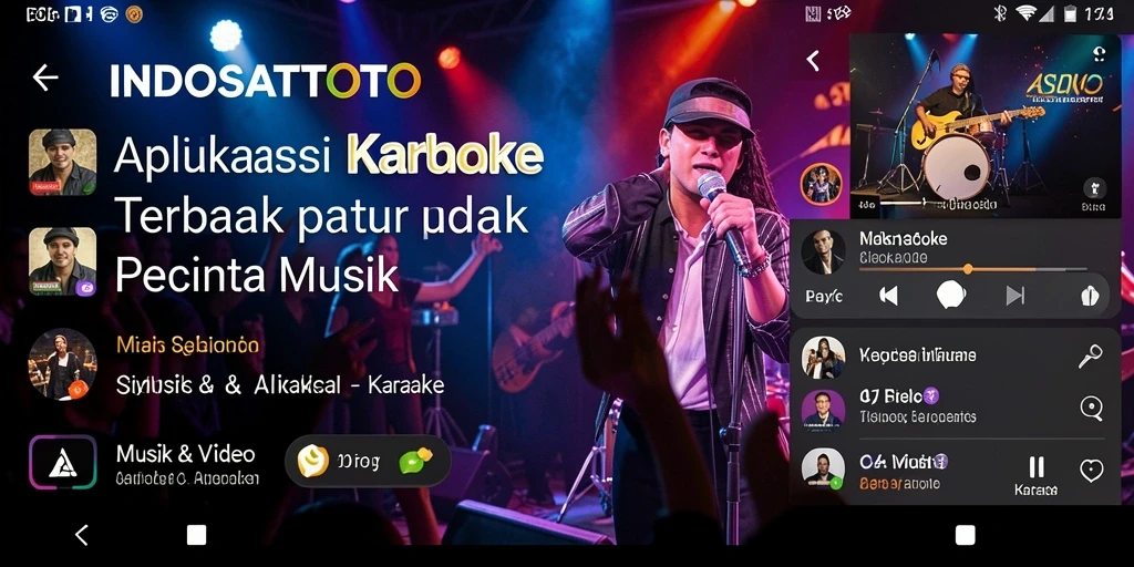 Antarmuka <strong>INDOSATTOTO</strong> yang menarik dengan fitur karaoke yang lengkap.