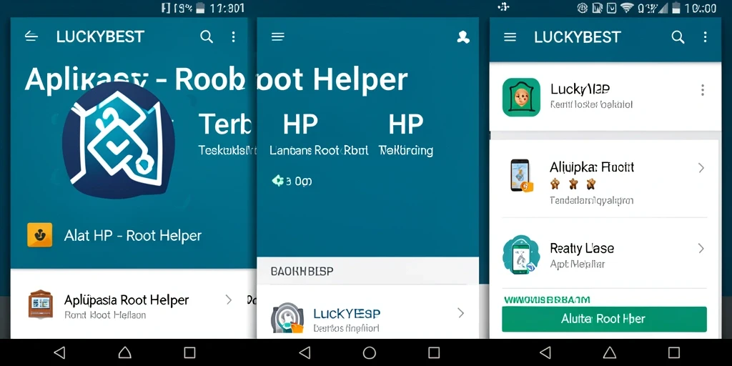 Tampilan antarmuka aplikasi Root Helper LUCKYBEST yang intuitif dan mudah digunakan.