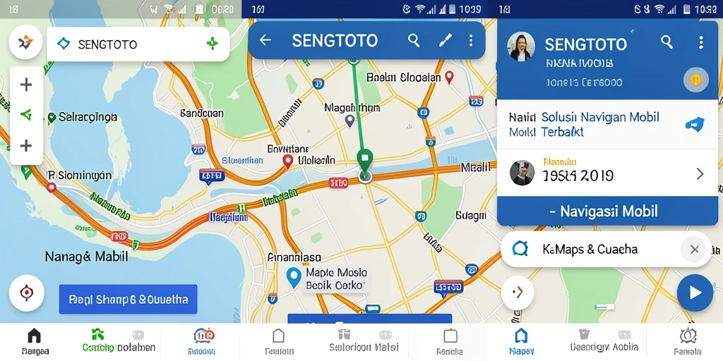 Antarmuka SENGTOTO yang intuitif untuk navigasi mobil.